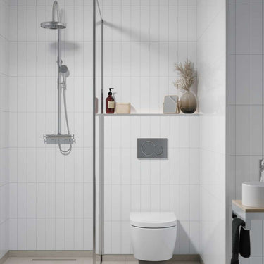 Fibo Urban Denver White Stacked Subway Wall Panel